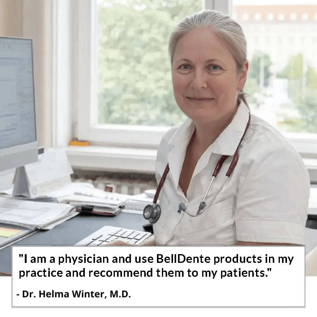 BelleDente revitalizes gums and whitens teeth within the first week